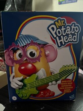 Spud Star Guitar Toy - Yellow, Green, Pink Accents